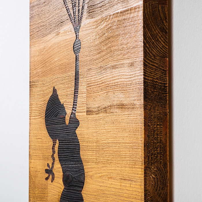 Wallity Child And Balloons Escultura de pared en Negro